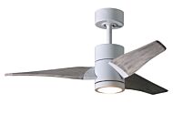 Super Janet 1-Light 42" Ceiling Fan in Gloss White