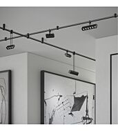 Sonneman Suspenders® 18 Light 97 Inch 2 Bar Free Form Track Lighting in Satin Black