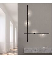Sonneman Suspenders® 5 Light 2 Bar Wall Light in Satin Black