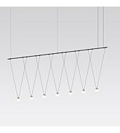 Sonneman Suspenders® 7 Light 97 Inch Linear Pendant in Satin Black