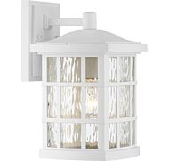 Quoizel Stonington 8 Inch Outdoor Wall Lantern in White Lustre