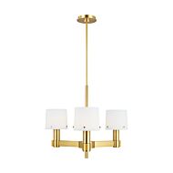 Palma 3 Light Chandelier in Burnished Brass by Thomas O'Brien
