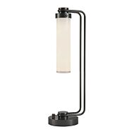 Wynwood 1-Light Table Lamp in Urban Bronze with Glossy Opal Glass