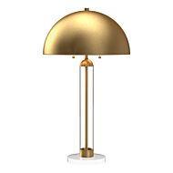 Margaux 2-Light Table Lamp in Brushed Gold