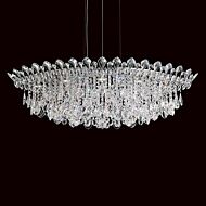 Schonbek Trilliane Strands 8 Light Pendant in Stainless Steel with Clear Heritage Crystals