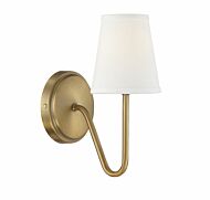 Trade Winds Madison 11 Inch Wall Sconce in Natural Brass