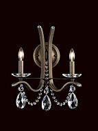 Vesca 2-Light Wall Sconce in Antique Silver