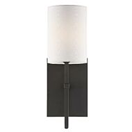 Crystorama Veronica 17 Inch Wall Sconce in Black Forged