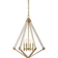 Quoizel Viewpoint 4 Light 28 Inch Transitional Chandelier in Weathered Brass