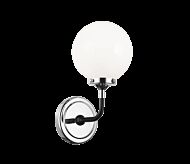 Matteo Particles 1 Light Wall Sconce In Black & Chrome