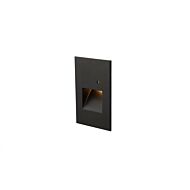 WAC Step Light With Photocell Amber Wall Sconce in Black on Aluminum