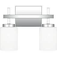 Wilburn 2-Light LED Bathroom Vanity Light in Polished Chrome