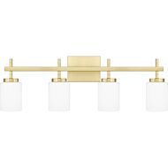 Wilburn 4-Light LED Bathroom Vanity Light in Satin Brass