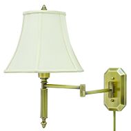 House of Troy Swing Arm Wall Lamp in Antique Brass
