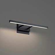 Parallax 1-Light LED Bathroom Vanity Light in Black
