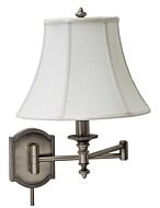 House of Troy Bead Swing Arm Wall Lamp in Antique Silver