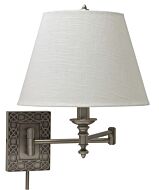 House of Troy Knot Swing Arm Wall Lamp in Antique Silver