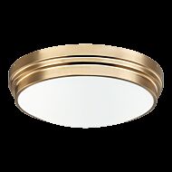 Matteo Fresh Colonial 3 Light Ceiling Light In Aged Gold Brass