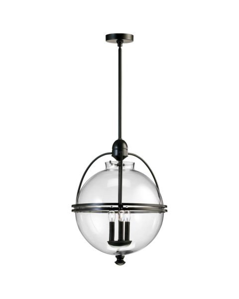 Ornamental Ball 3-Light Glass Pendant Light