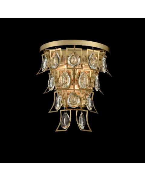Allegri Carmella 3 Light 13 Inch Wall Sconce in Brushed Brass