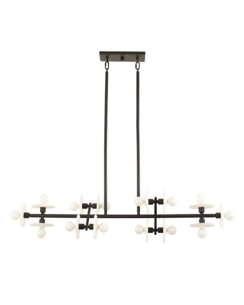 Savoy House Amani 14 Light Linear Chandelier in Black Cashmere