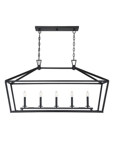Savoy House Townsend 5 Light Linear Chandelier in Classic Bronze