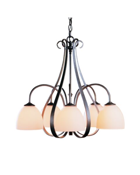 Hubbardton Forge 23 5-Light Sweeping Taper Chandelier in Natural Iron
