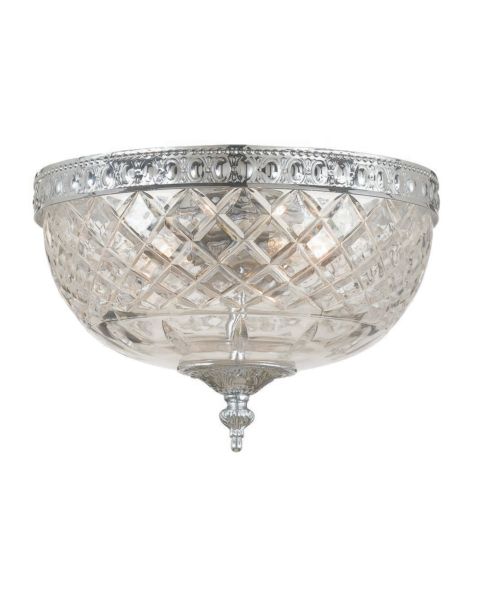 Crystorama 2 Light 10 Inch Ceiling Light in Polished Chrome