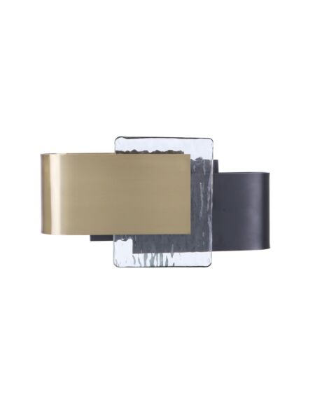 Craftmade Harmony Wall Sconce in Flat Black with Satin Brass