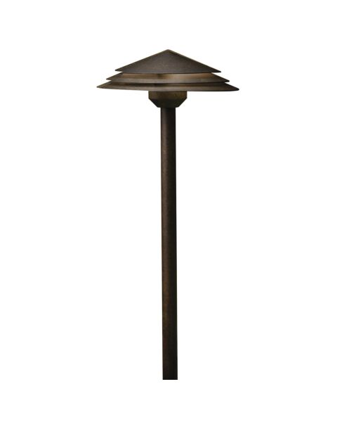 3-Light LED Path in Aged Bronze