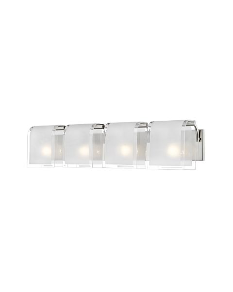 Z-Lite Zephyr 4-Light Bathroom Vanity Light In Brushed Nickel