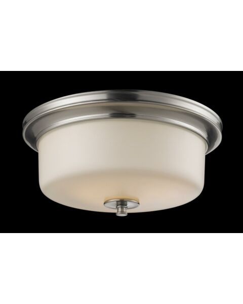 Z-Lite Cannondale 3-Light Flush Mount Ceiling Light In Brushed Nickel