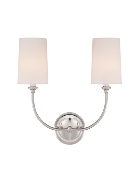 Libby Langdon for Crystorama Sylvan 16 Inch Wall Sconce in Polished Nickel