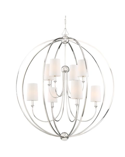 Libby Langdon for Crystorama Sylvan 46 Inch Sphere Chandelier in Polished Nickel