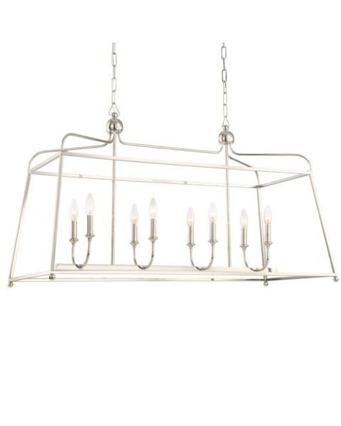Libby Langdon for Crystorama Sylvan 25 Inch Linear Chandelier in Polished Nickel