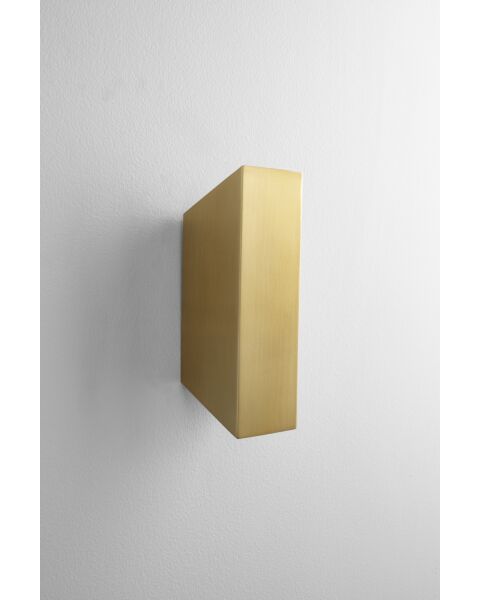 Duo 2-Light LED Wall Sconce in Aged Brass