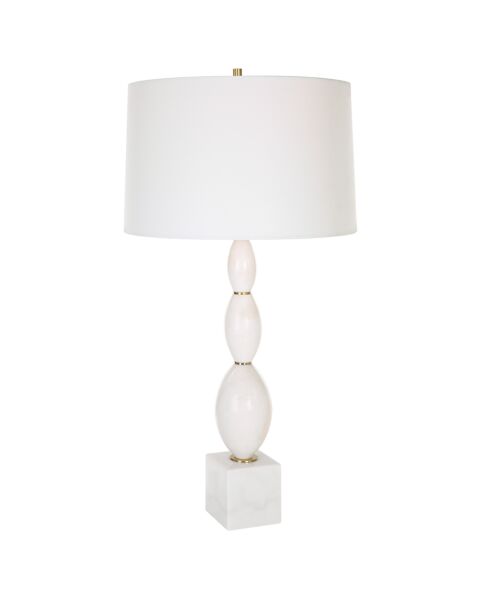 Uttermost 1-Light Regalia White Marble Table Lamp