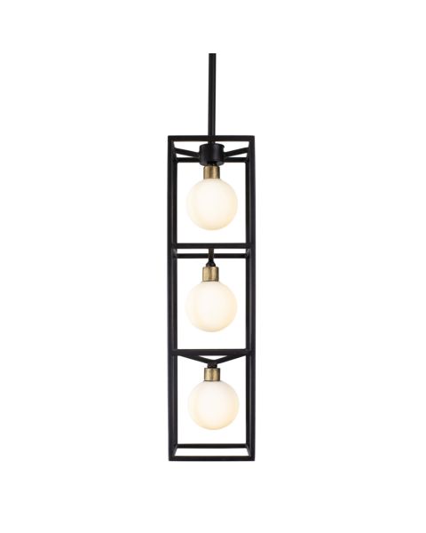  Plaza Foyer Light in Carbon with Havana Gold