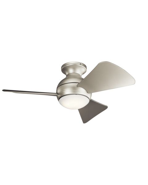 Kichler Sola 34 Inch LED Flush Mount Ceiling Fan in Brushed Nickel