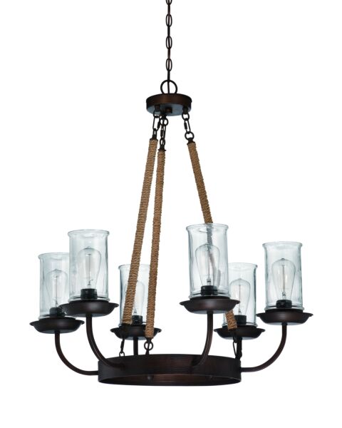 Craftmade Thornton 6-Light Transitional Chandelier in Aged Bronze Brushed