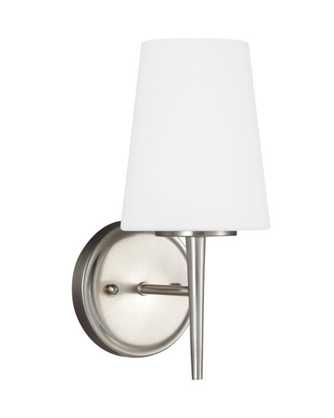 Sea Gull Driscoll 12 Inch Wall Sconce in Brushed Nickel