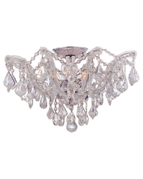 Crystorama Maria Theresa 5 Light 19 Inch Ceiling Light in Polished Chrome with Clear Swarovski Strass Crystals
