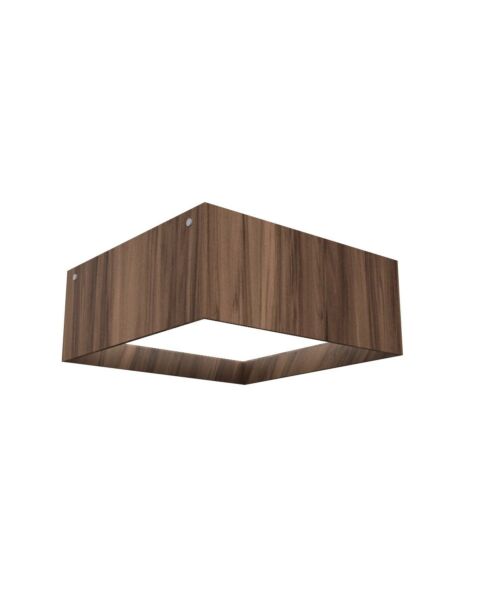Squares LED Ceiling Mount in American Walnut