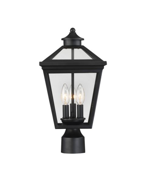 Savoy House Ellijay 3 Light Outdoor Post Lantern in Black