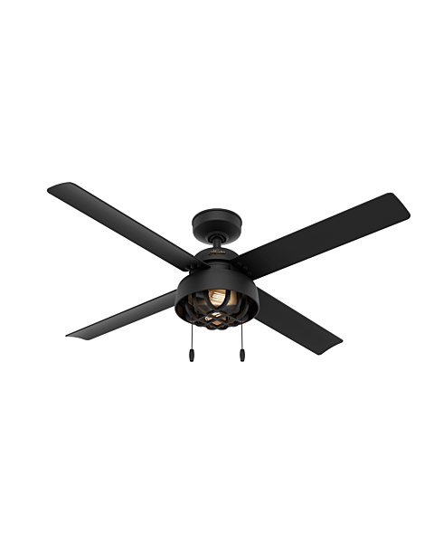Hunter Spring Mill 2 Light 52 Inch LED Indoor/Outdoor Ceiling Fan in Matte Black