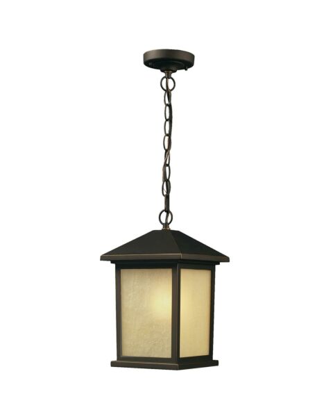 Z-Lite Holbrook 1-Light Outdoor Chain Mount Ceiling Fixture Light In Oil Rubbed Bronze
