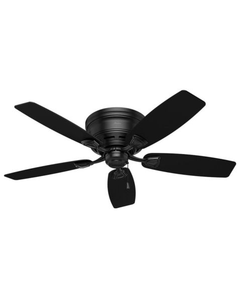 Hunter Sea Wind 48 Inch Indoor/Outdoor Flush Mount Ceiling Fan in Matte Black