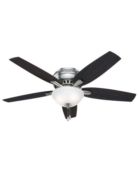 Hunter Newsome Low Profile 52 Inch Ceiling Fan in Brushed Nickel