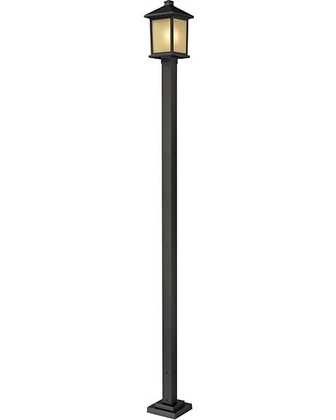 Z-Lite Holbrook 1-Light Outdoor Post Mounted Fixture Light In Oil Rubbed Bronze