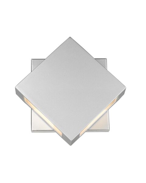 Z-Lite Quadrate 2-Light Outdoor Wall Sconce In Silver